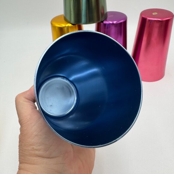 Set Of 5 Anodized Aluminum Tumblers - Multi Colored Cups Retro vintage vibe - Picture 4 of 11